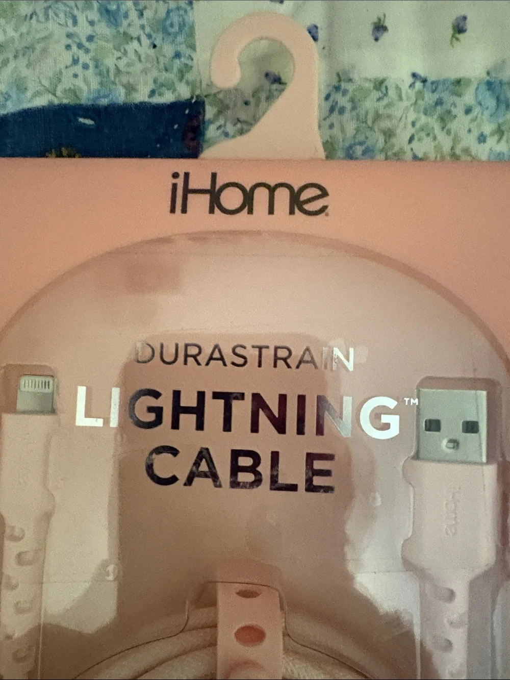 iHome Pink Durastain Lightning Cable - Braided Charging Cord